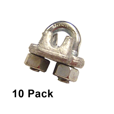 US CARGO CONTROL 1/2" Galvanized Drop Forged Wire Rope Clips (10 pack) GDFWRC12-10PK